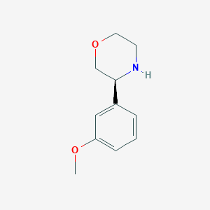 (S)-3-(3-Methoxyphenyl)morpholine chemical structure (CAS 1213143-13-5)