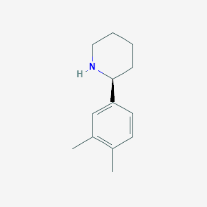 (S)-2-(3,4-Dimethylphenyl)piperidine chemical structure (CAS 1213162-87-8)