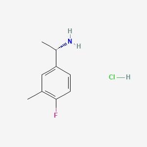 (S)-1-(4-Fluoro-3-methylphenyl)ethanamine hydrochloride chemical structure (CAS 1213181-44-2)