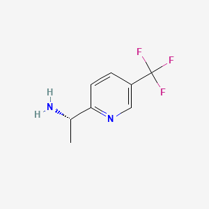 (S)-1-(5-(Trifluoromethyl)pyridin-2-yl)ethanamine chemical structure (CAS 1213191-77-5)