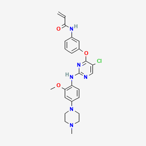 N-(3-((5-Chloro-2-((2-methoxy-4-(4-methylpiperazin-1-yl)phenyl)amino)pyrimidin-4-yl)oxy)phenyl)acrylamide chemical structure (CAS 1213269-23-8)