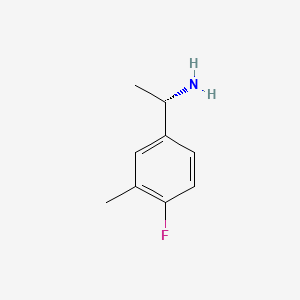 (S)-1-(4-Fluoro-3-methylphenyl)ethanamine chemical structure (CAS 1213299-63-8)