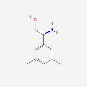 (S)-2-Amino-2-(3,5-dimethylphenyl)ethan-1-ol chemical structure (CAS 1213317-54-4)