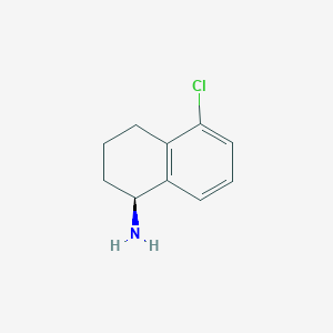 (S)-5-Chloro-1,2,3,4-tetrahydronaphthalen-1-amine chemical structure (CAS 1213364-80-7)