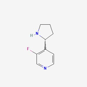 (R)-3-Fluoro-4-(pyrrolidin-2-yl)pyridine chemical structure (CAS 1213375-37-1)