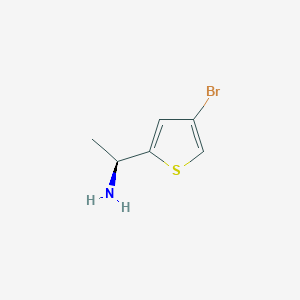 (S)-1-(4-Bromothiophen-2-yl)ethan-1-amine chemical structure (CAS 1213382-91-2)