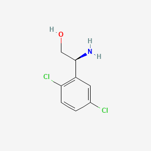 (S)-2-amino-2-(2,5-dichlorophenyl)ethan-1-ol chemical structure (CAS 1213415-66-7)