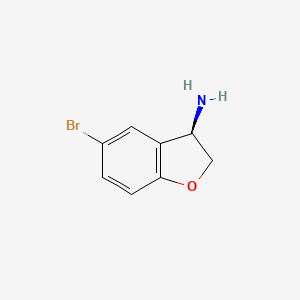 (R)-5-Bromo-2,3-dihydrobenzofuran-3-amine chemical structure (CAS 1213452-00-6)