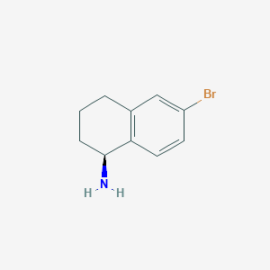 (S)-6-Bromo-1,2,3,4-tetrahydronaphthalen-1-amine chemical structure (CAS 1213547-18-2)