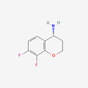 (R)-7,8-Difluorochroman-4-amine chemical structure (CAS 1213550-52-7)