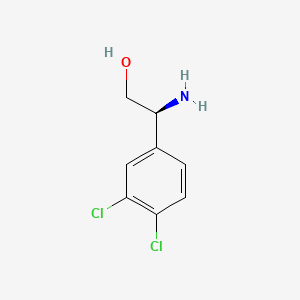 (S)-2-Amino-2-(3,4-dichlorophenyl)ethanol chemical structure (CAS 1213571-27-7)