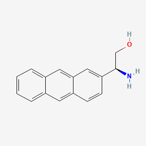 (2S)-2-amino-2-(2-anthryl)ethan-1-ol chemical structure (CAS 1213581-06-6)