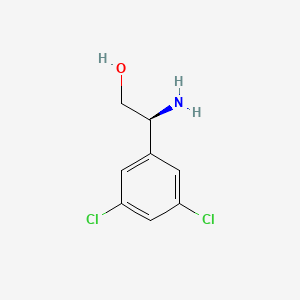 (S)-2-Amino-2-(3,5-dichlorophenyl)ethan-1-ol chemical structure (CAS 1213612-73-7)
