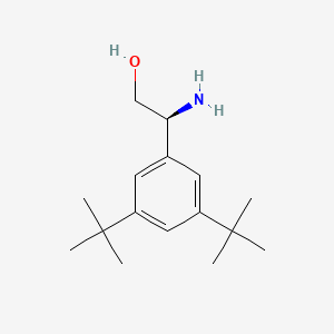 (S)-2-Amino-2-(3,5-di-tert-butylphenyl)ethanol chemical structure (CAS 1213667-87-8)
