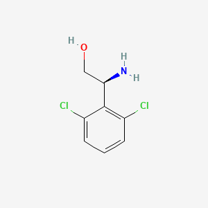 (S)-2-Amino-2-(2,6-dichlorophenyl)ethan-1-ol chemical structure (CAS 1213688-46-0)