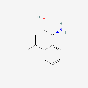 (R)-2-Amino-2-(2-isopropylphenyl)ethan-1-ol chemical structure (CAS 1213689-86-1)