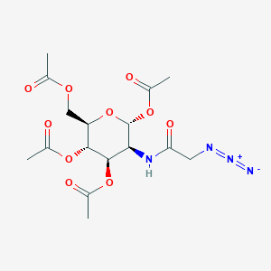 (2R,3S,4R,5S,6R)-6-(Acetoxymethyl)-3-(2-azidoacetamido)tetrahydro-2H-pyran-2,4,5-triyl triacetate chemical structure (CAS 1213701-11-1)