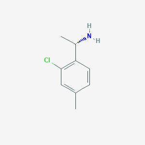 (S)-1-(2-Chloro-4-methylphenyl)ethan-1-amine chemical structure (CAS 1213893-93-6)