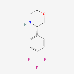 (S)-3-(4-(Trifluoromethyl)phenyl)morpholine chemical structure (CAS 1213924-94-7)