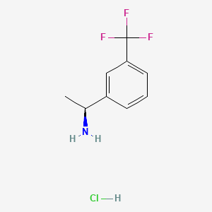 (S)-1-(3-(Trifluoromethyl)phenyl)ethanamine hydrochloride chemical structure (CAS 1213939-94-6)