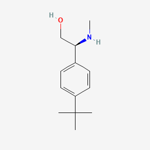 (S)-2-(4-(tert-Butyl)phenyl)-2-(methylamino)ethanol chemical structure (CAS 1213971-03-9)