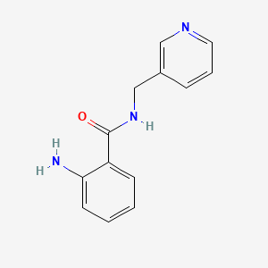 2-Amino-N-(pyridin-3-ylmethyl)benzamide chemical structure (CAS 1214-48-8)