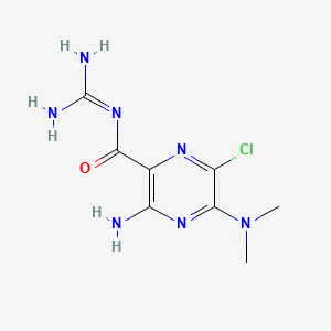 3-Amino-N-carbamimidoyl-6-chloro-5-(dimethylamino)pyrazine-2-carboxamide chemical structure (CAS 1214-79-5)