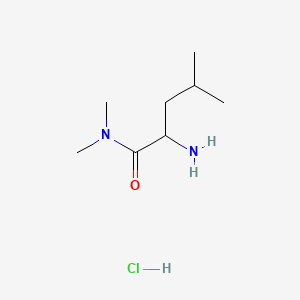 2-Amino-N,N,4-trimethylpentanamide hydrochloride chemical structure (CAS 1214130-10-5)
