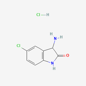 3-Amino-5-chloroindolin-2-one hydrochloride chemical structure (CAS 1214187-61-7)