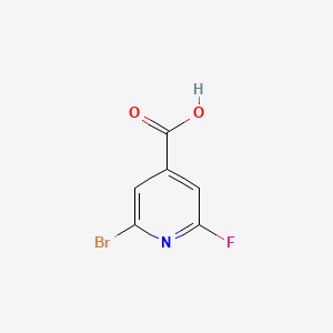 2-Bromo-6-fluoroisonicotinic acid chemical structure (CAS 1214323-63-3)