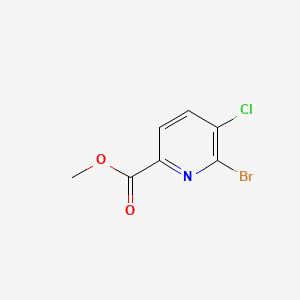 Methyl 6-bromo-5-chloropicolinate chemical structure (CAS 1214324-91-0)