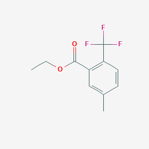 Ethyl 5-methyl-2-(trifluoromethyl)benzoate chemical structure (CAS 1214325-56-0)