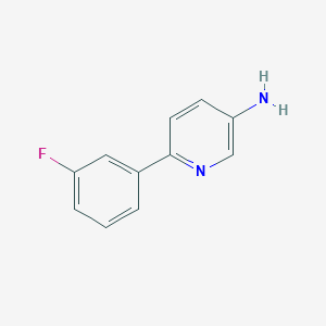 6-(3-Fluorophenyl)pyridin-3-amine chemical structure (CAS 1214327-17-9)