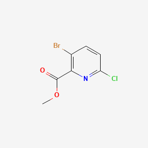 Methyl 3-bromo-6-chloropicolinate chemical structure (CAS 1214328-96-7)