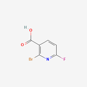 2-Bromo-6-fluoronicotinic acid chemical structure (CAS 1214332-31-6)