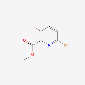 Methyl 6-bromo-3-fluoropicolinate chemical structure (CAS 1214332-47-4)