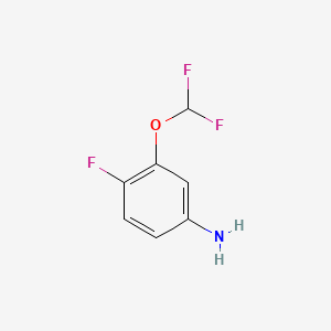 3-(Difluoromethoxy)-4-fluoroaniline chemical structure (CAS 1214333-37-5)