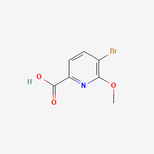 5-Bromo-6-methoxypicolinic acid chemical structure (CAS 1214334-70-9)