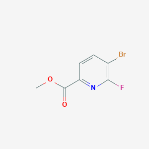 Methyl 5-bromo-6-fluoropicolinate chemical structure (CAS 1214336-44-3)