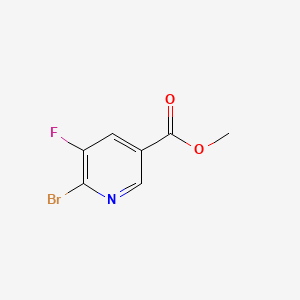 Methyl 6-bromo-5-fluoronicotinate chemical structure (CAS 1214336-88-5)