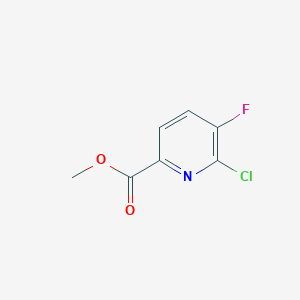 Methyl 6-chloro-5-fluoropicolinate chemical structure (CAS 1214337-05-9)
