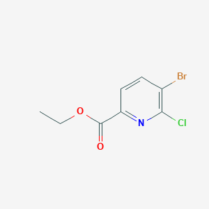 Ethyl 5-bromo-6-chloropicolinate chemical structure (CAS 1214337-57-1)