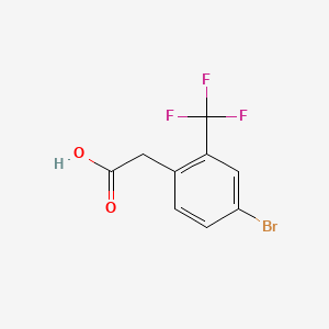 2-(4-Bromo-2-(trifluoromethyl)phenyl)acetic acid chemical structure (CAS 1214339-48-6)