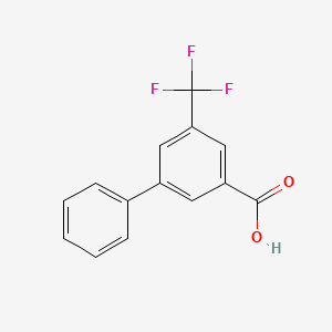 5-(Trifluoromethyl)-[1,1'-biphenyl]-3-carboxylic acid chemical structure (CAS 1214343-03-9)