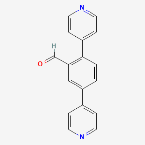 2,5-Di(pyridin-4-yl)benzaldehyde chemical structure (CAS 1214344-98-5)
