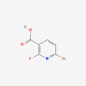 6-Bromo-2-fluoronicotinic acid chemical structure (CAS 1214345-17-1)