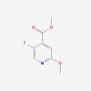 Methyl 5-fluoro-2-methoxyisonicotinate chemical structure (CAS 1214346-01-6)