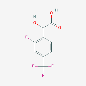 2-(2-Fluoro-4-(trifluoromethyl)phenyl)-2-hydroxyacetic acid chemical structure (CAS 1214346-55-0)