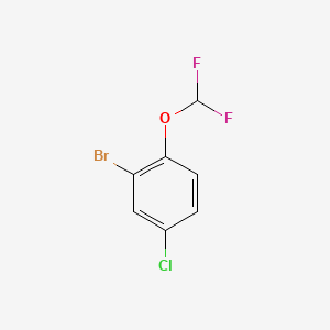 2-Bromo-4-chloro-1-(difluoromethoxy)benzene chemical structure (CAS 1214348-81-8)
