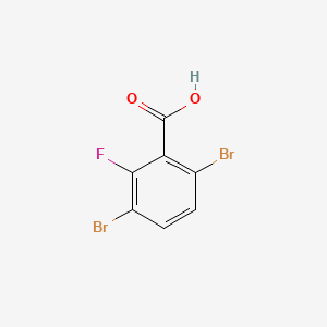 3,6-Dibromo-2-fluorobenzoic acid chemical structure (CAS 1214352-42-7)
